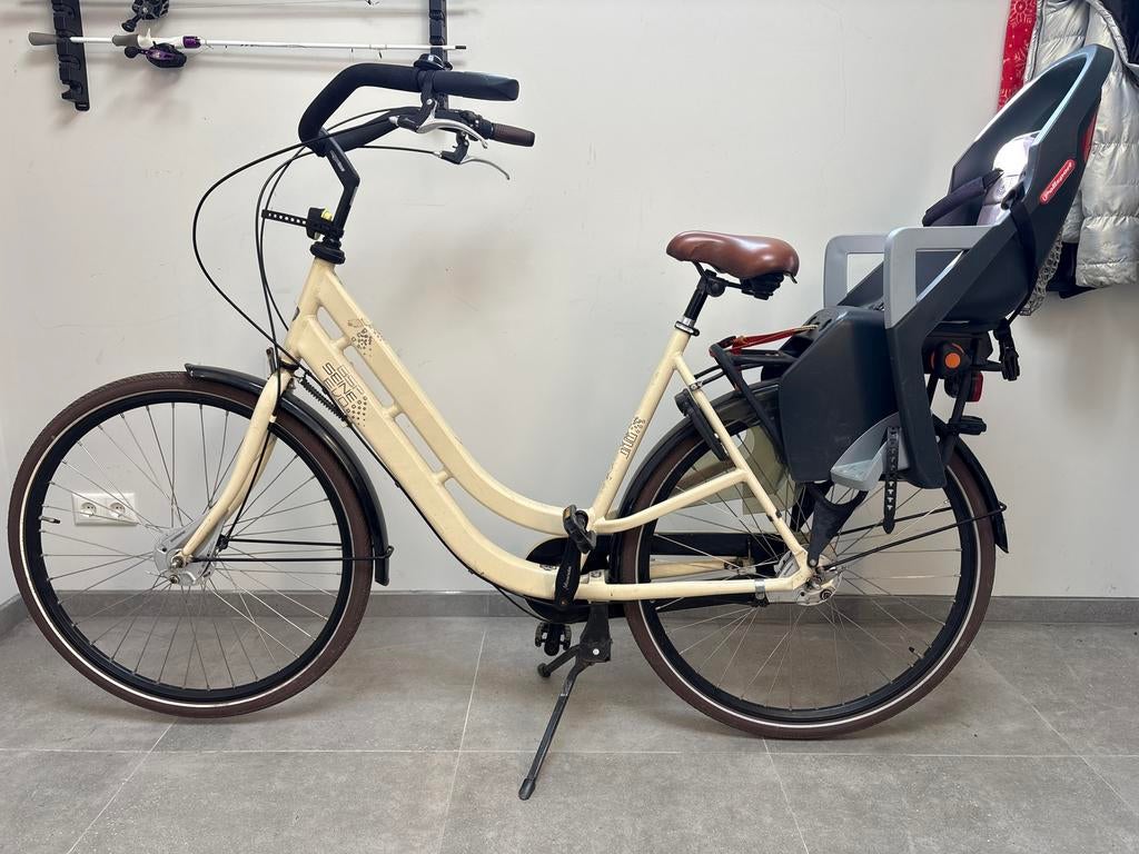 BSP Seine evo moederfiets met kinderzitje, Fietsen en Brommers, Fietsen | Dames | Moederfietsen, Gebruikt, Versnellingen, Ophalen
