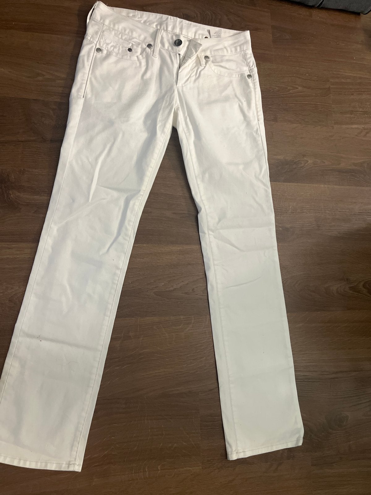 Witte G-Star Raw spijkerbroek, Ophalen, Gedragen, Wit