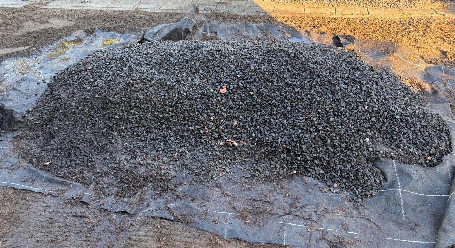 Zwart split / basalt voor tuin of oprit, Tuin en Terras, Ophalen, Antraciet, Basalt, Split