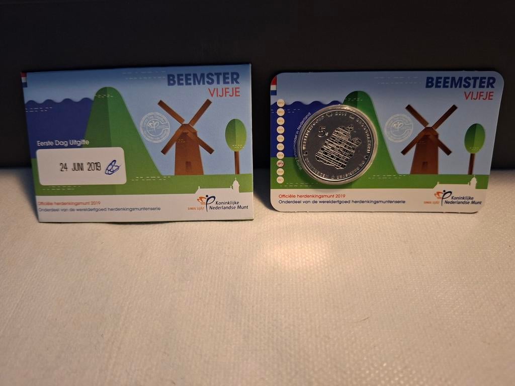 Beemster Vijfje 2019 - Eerste Dag Uitgifte, Verzenden, Koningin Beatrix, Overige waardes, Losse munt