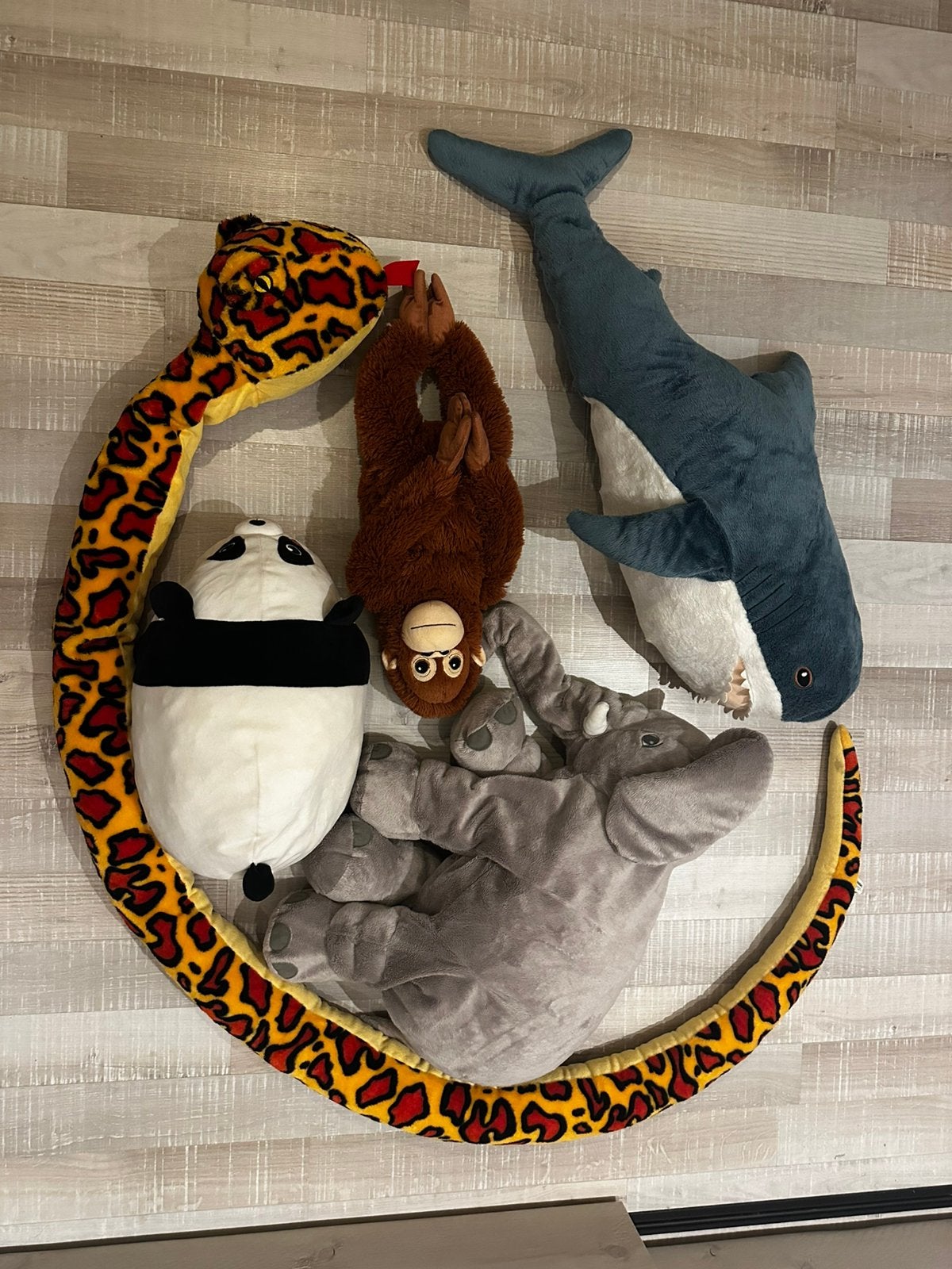 5 Grote knuffels, Gebruikt, Overige merken, Overige karakters, Overige typen