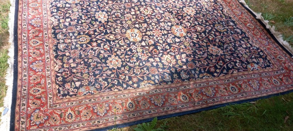 Perzisch tapijt Rood/Blauw, Ophalen, 150 tot 200 cm, 200 cm of meer, Zo goed als nieuw