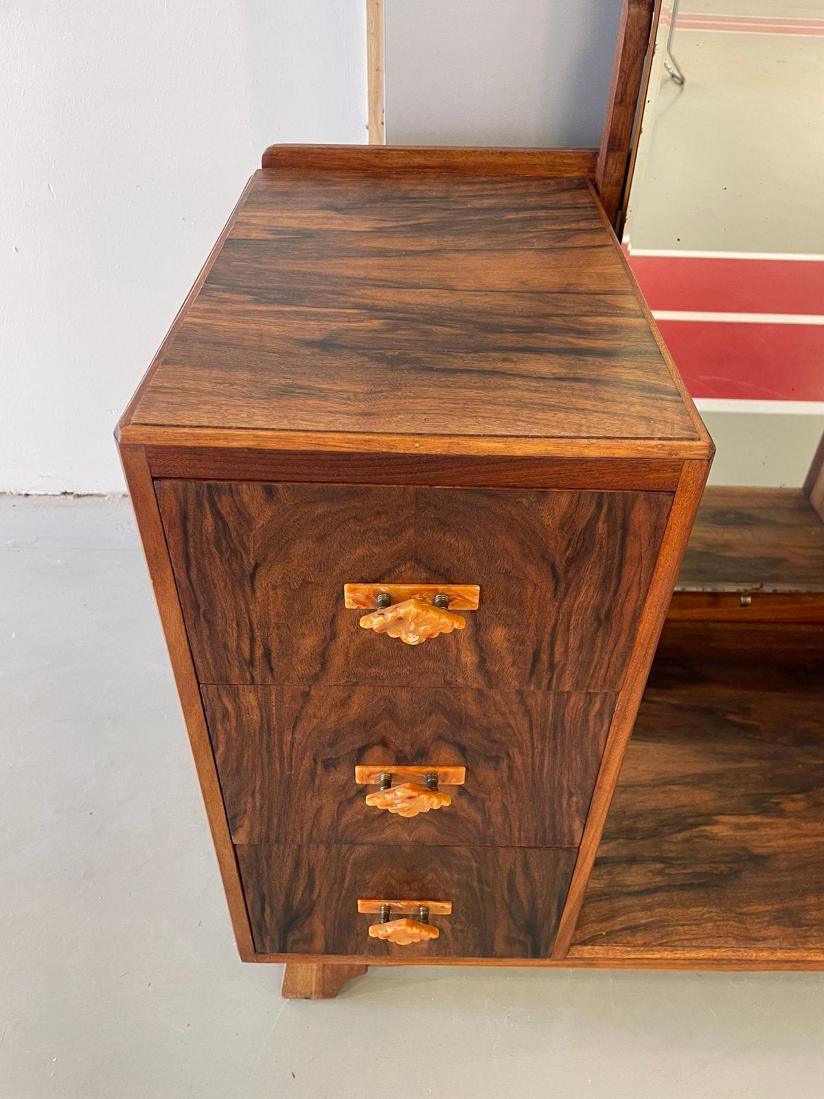Foto 7 van Art deco kaptafel uitgevoerd in Palissander fineer