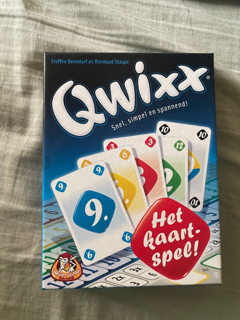 Qwixx kaartspel, Drie of vier spelers, Ophalen of Verzenden, Zo goed als nieuw, White Goblin Games