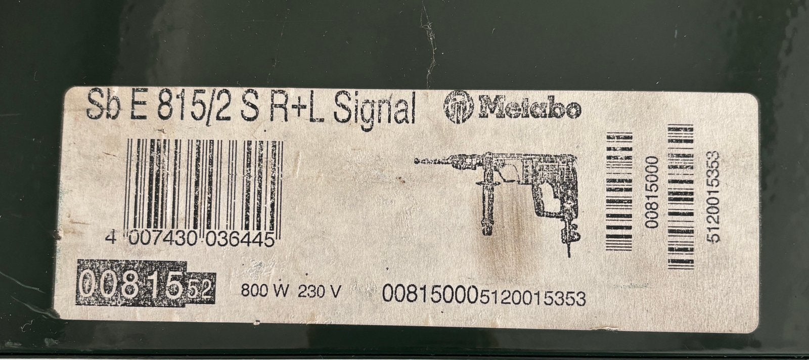 Metabo klop/boormachine 800W, Klopboormechanisme, Ophalen, Boormachine, Gebruikt