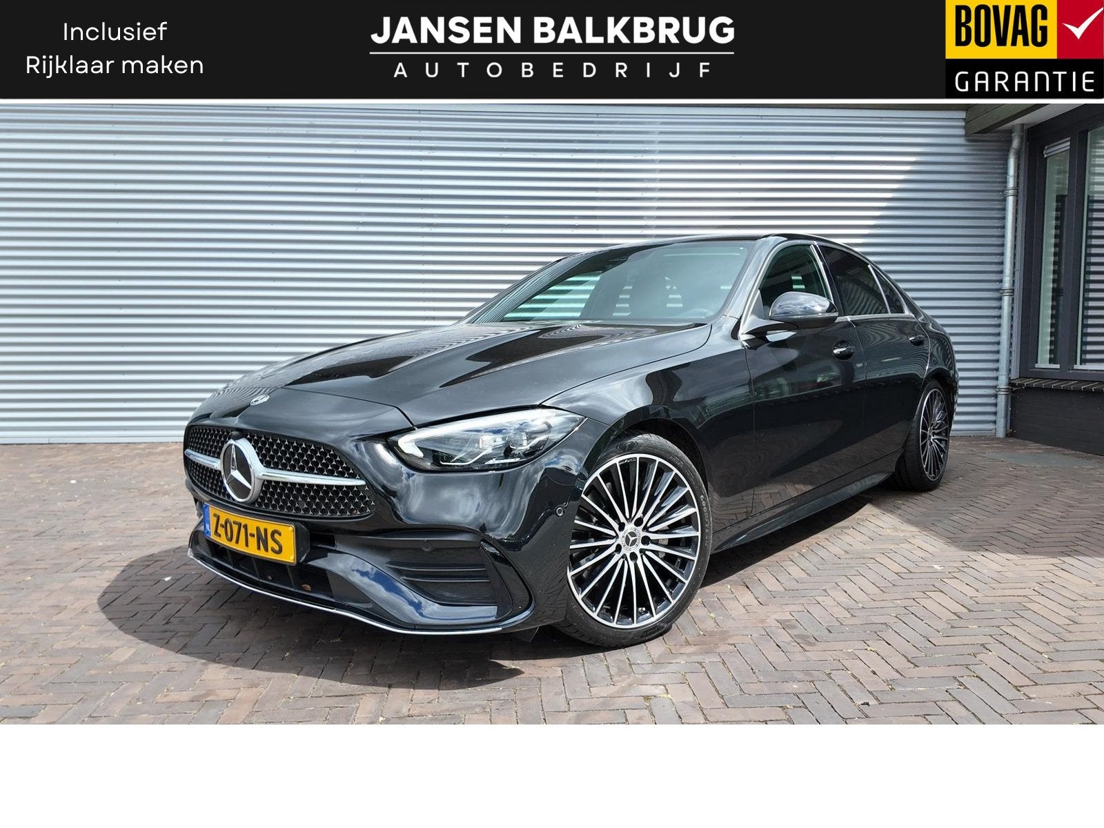 Mercedes-Benz C-Klasse 300 AMG Line (bj 2022, automaat), Automaat, 12 maanden, 4 cilinders, Zwart