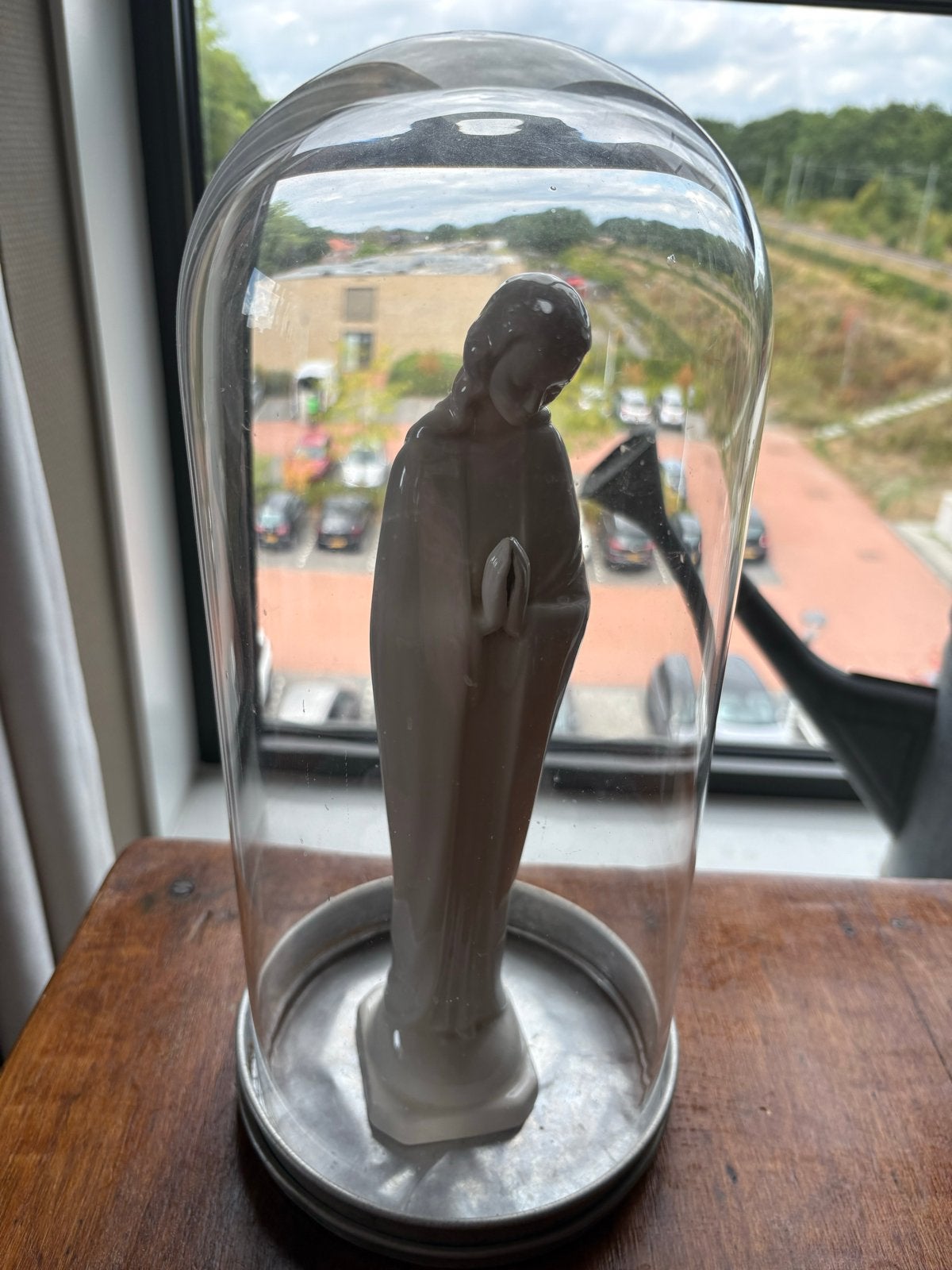Vintage Goebel Maria / Madonna  Beeldje onder Glazen Stolp, Ophalen of Verzenden