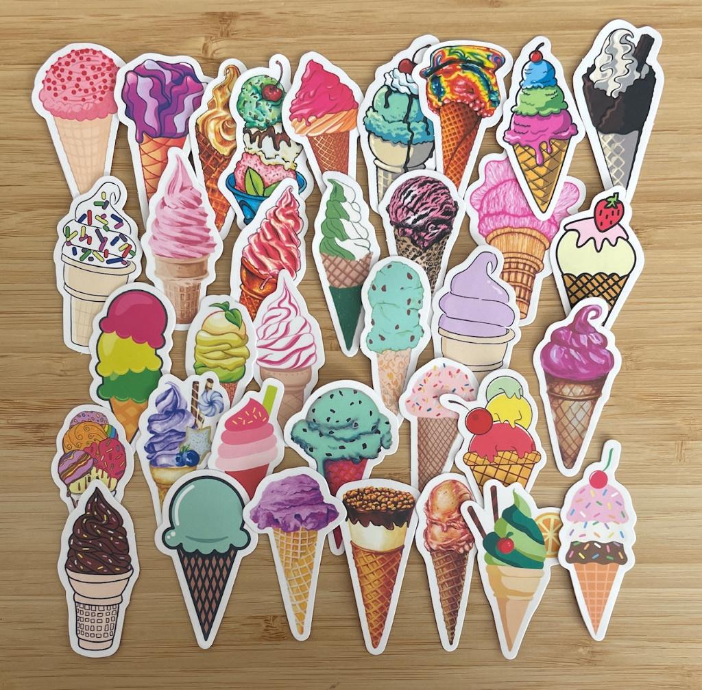 Ijsjes stickers, Verzenden, Nieuw, Meerdere stickers