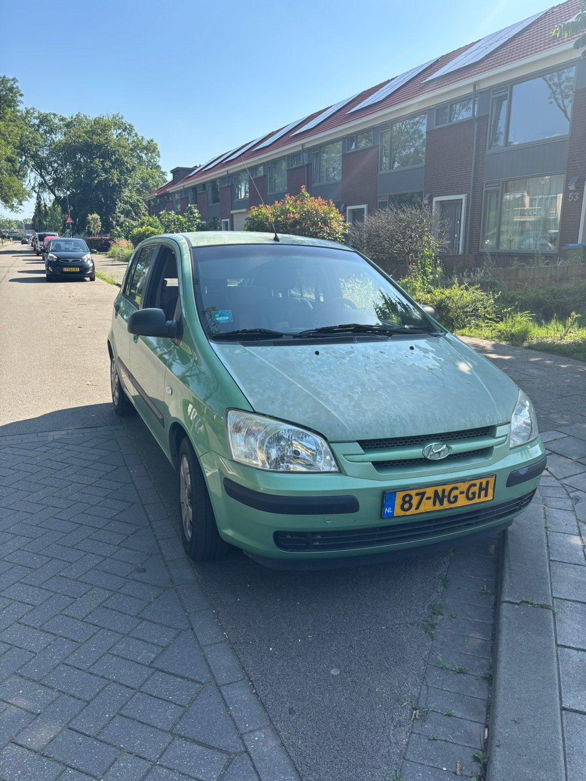 Hyundai Getz 1.3 5DRS 2003 Groen, Auto's, Voorwielaandrijving, 40 €/maand, 4 cilinders, Origineel Nederlands