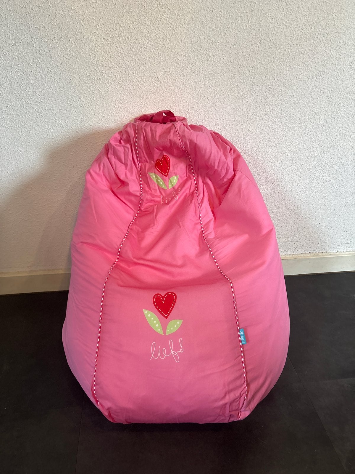 Nieuwe roze kinderzitzak van het merk “Lief”, ca. 60x70 cm, Huis en Inrichting, Ophalen of Verzenden, Nieuw, Roze, Zitzak