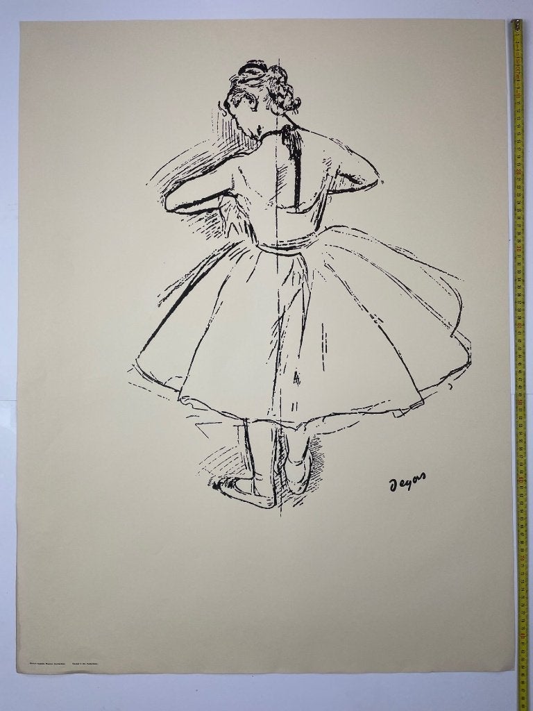 poster Degas uitgave Stedelijk museum jaren 1950, Ophalen of Verzenden, Zo goed als nieuw, A1 t/m A3