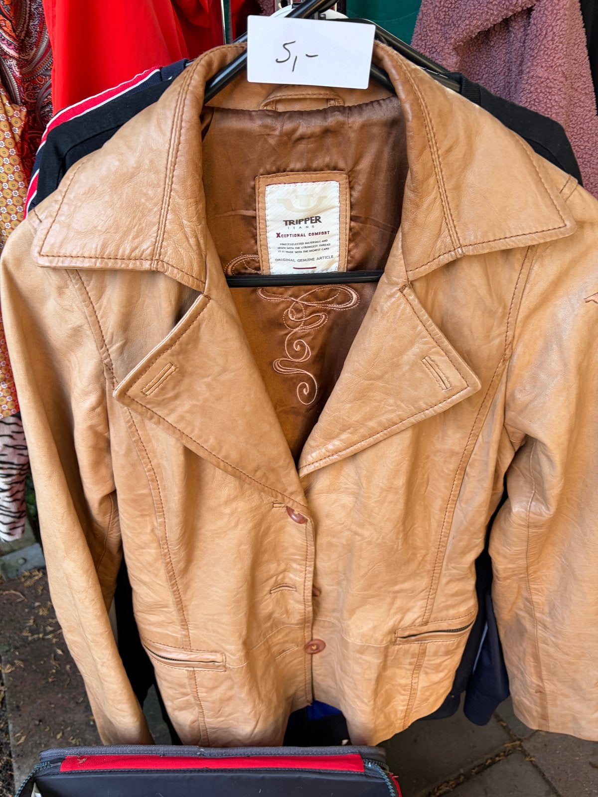 Tripper Jeans Leren Jas - Zo goed als nieuw, Ophalen of Verzenden, Zo goed als nieuw, Maat 38/40 (M), Bruin