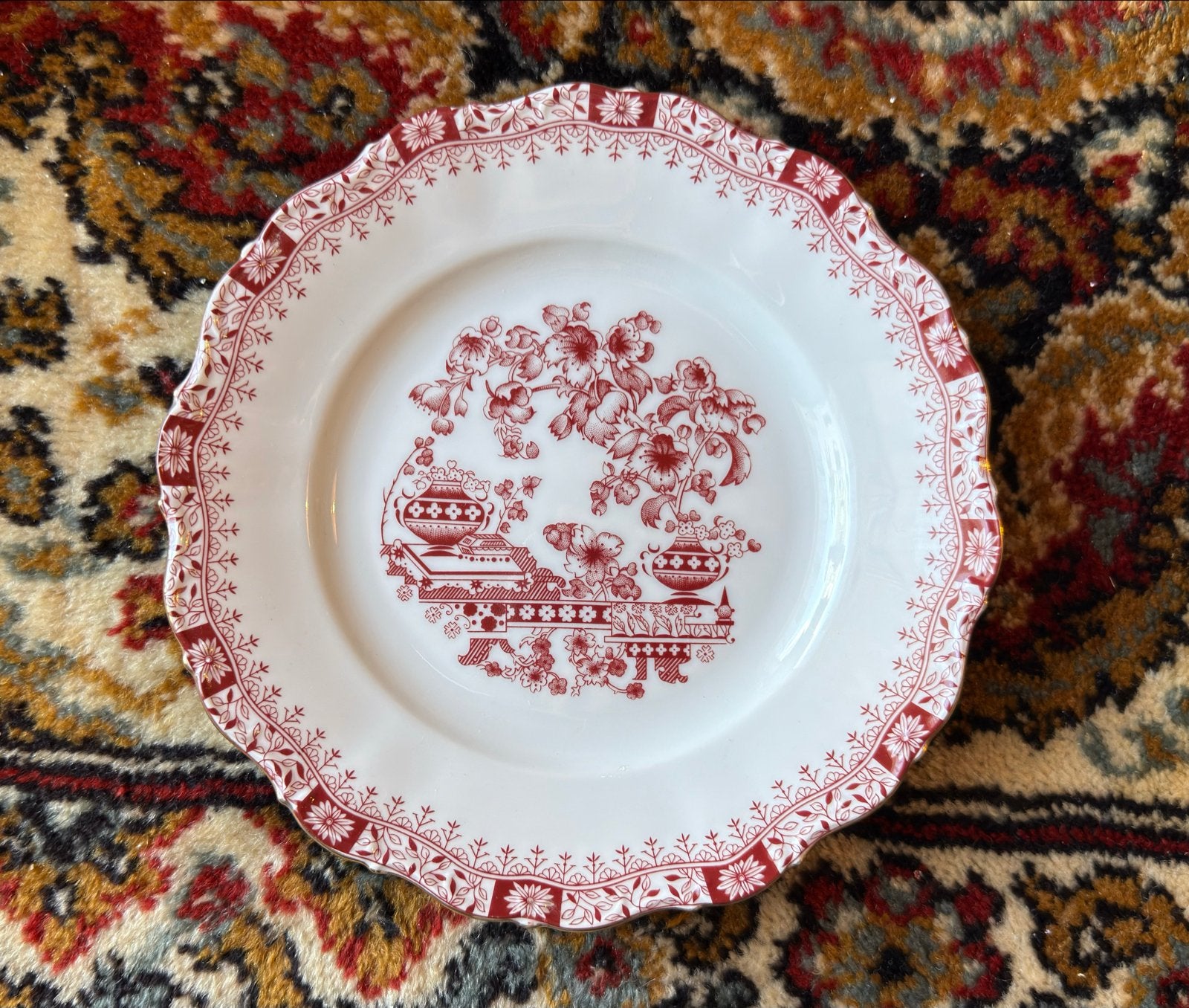 Prachtig oud servies: theepot, warmhouder, suiker/melk & bor, Antiek en Kunst, Antiek | Servies compleet, Ophalen