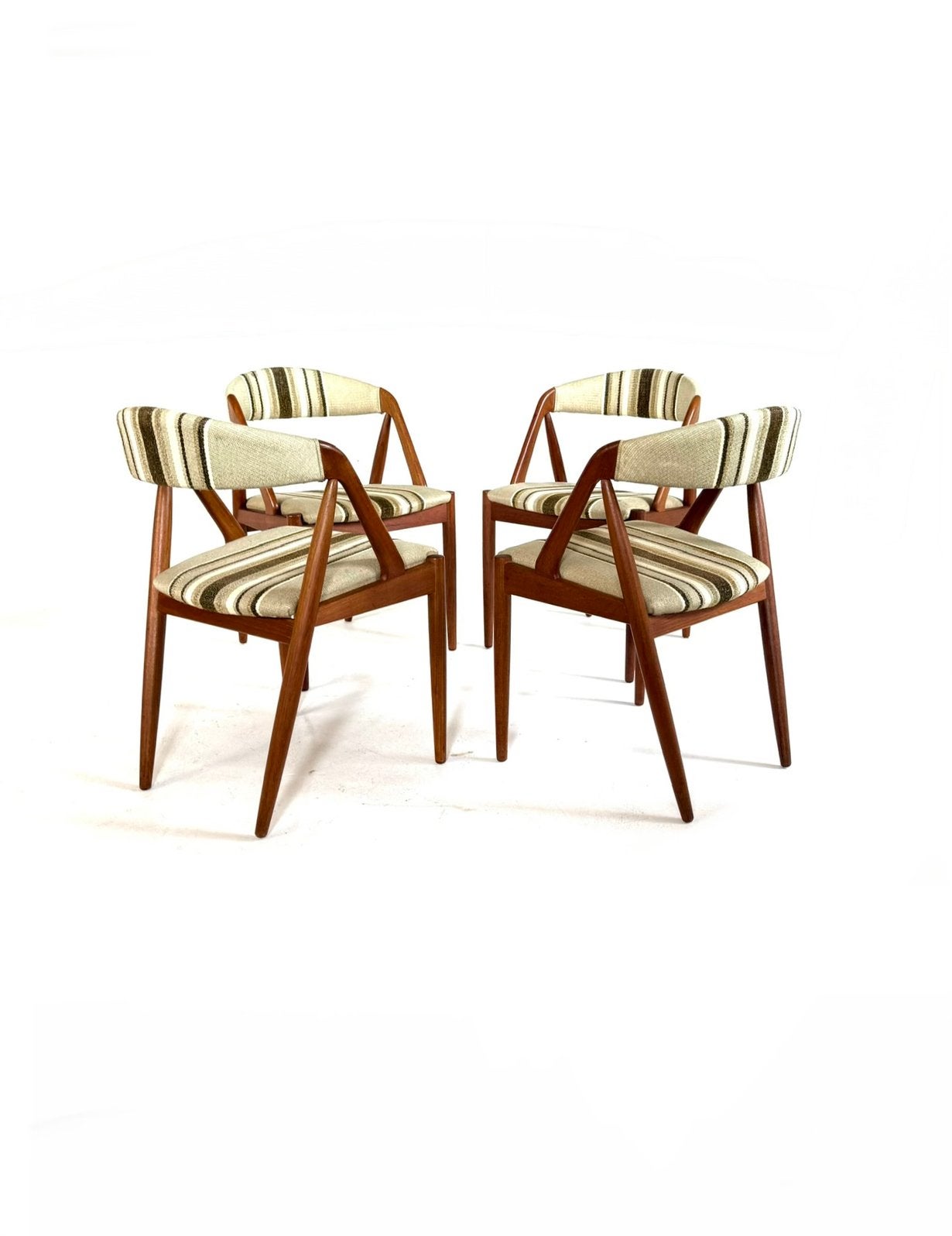 Set van 4 vintage eetkamerstoelen, Kai Kristiansen ‘60, Hout, Kai Kristiansen, Kai Kristiansen, Ophalen of Verzenden