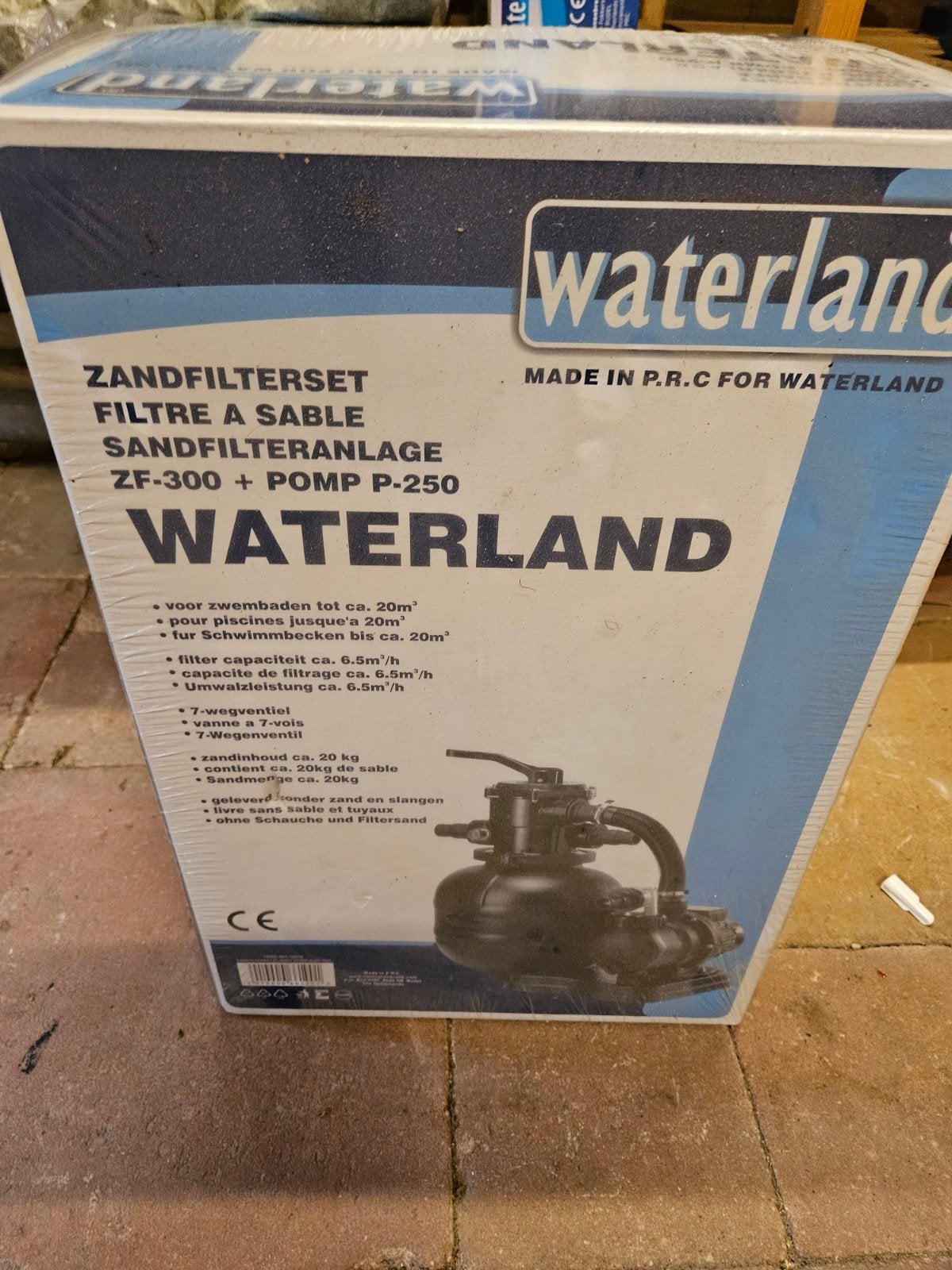 Waterland Zandfilterset ZF-300 + Pomp P-250 Nieuw in doos, Tuin en Terras, Zwembad-toebehoren, Ophalen of Verzenden, Nieuw, Zwembadpomp