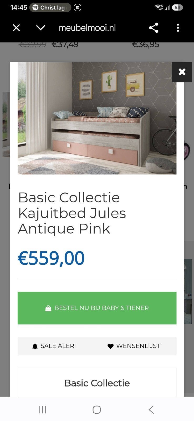 Uitschuifbed Jules kinder tienerbed, Eén persoon, Cadeaubon