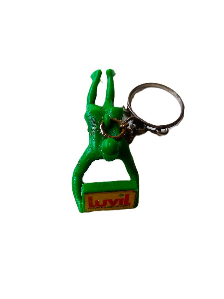vintage sleutelhanger luvil wasmiddel uit de jaren 60, Verzamelen, Ophalen of Verzenden, Gebruikt, Merk