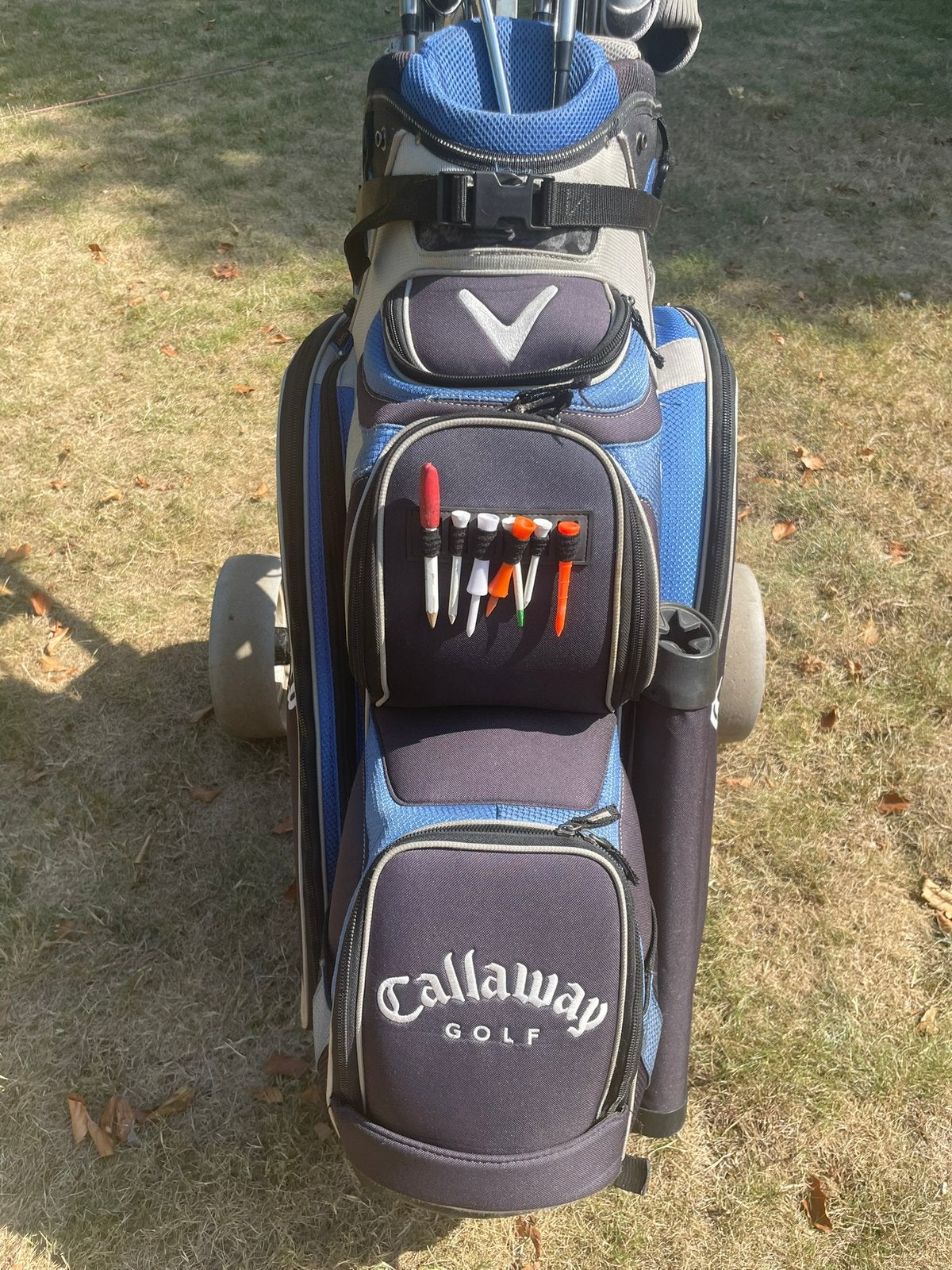 Cobra set met Gallaway tas en electrische aandrijving., Sport en Fitness, Golf, Ophalen, Gebruikt, Set