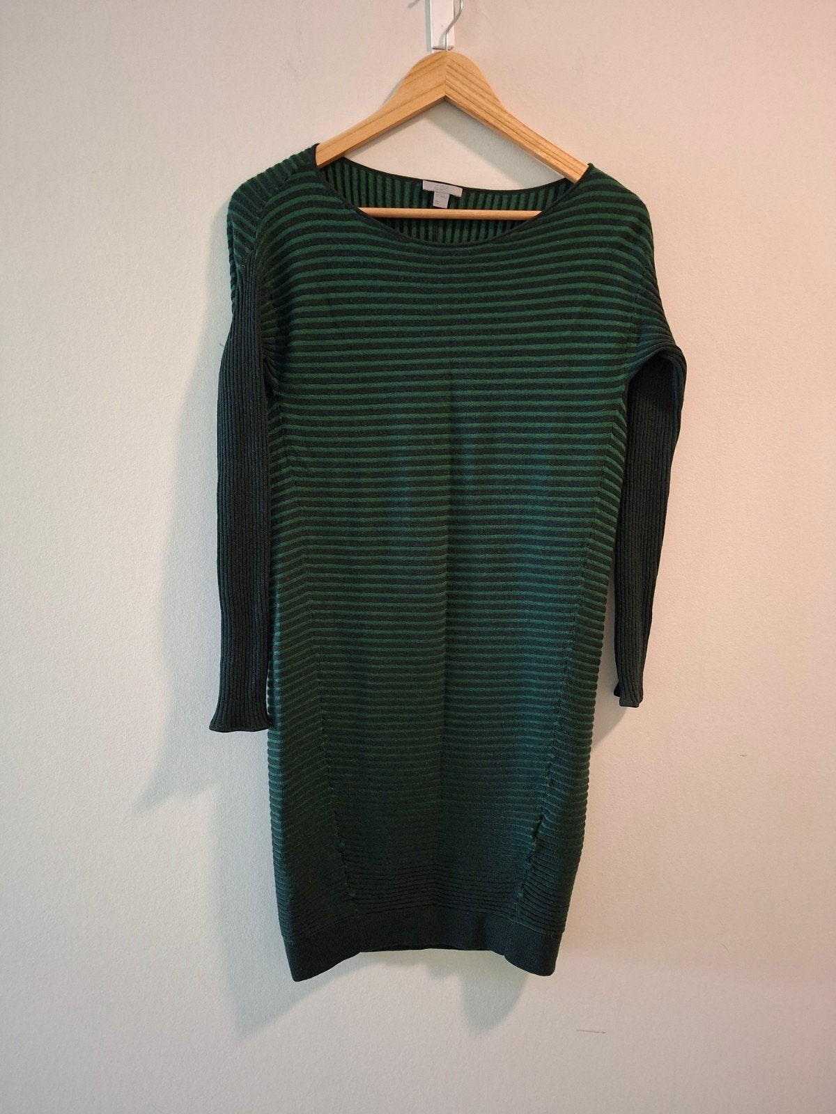 COS Groen/Zwart Wollen Jurk Maat XS, Kleding | Dames, Jurken, COS, Ophalen of Verzenden, Maat 34 (XS) of kleiner, Gedragen