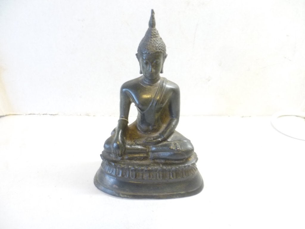 Brons Boeddha Beeld 16cm hoog Birma /Thailand 700 gram zwaar, Ophalen of Verzenden, Brons