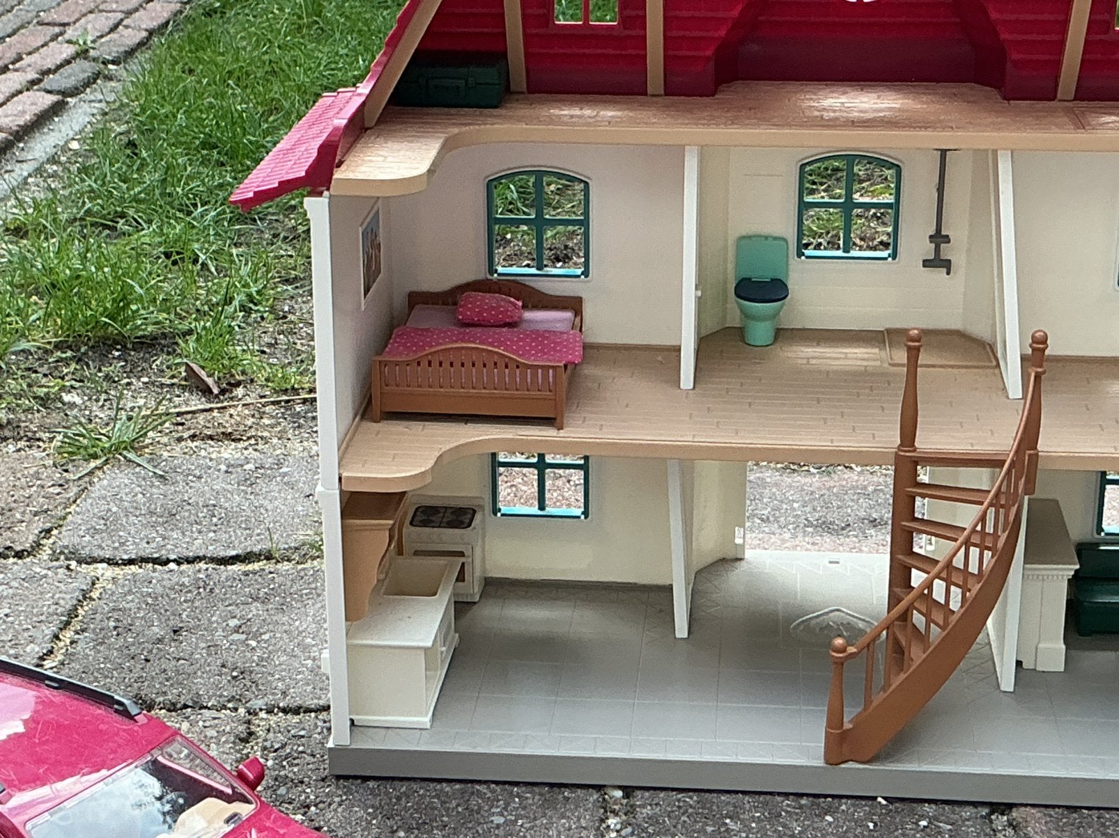 Schleich huis met trailer, Ophalen of Verzenden, Gebruikt