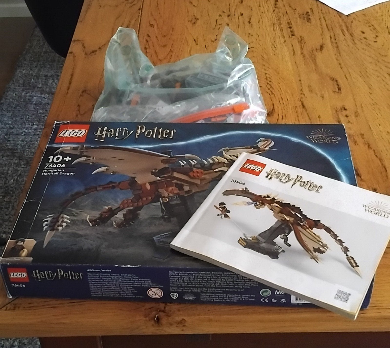 LEGO Harry Potter Hongaarse Hoornstaart Draak 76406, Compleet, Lego, Harry Potter, Ophalen of Verzenden