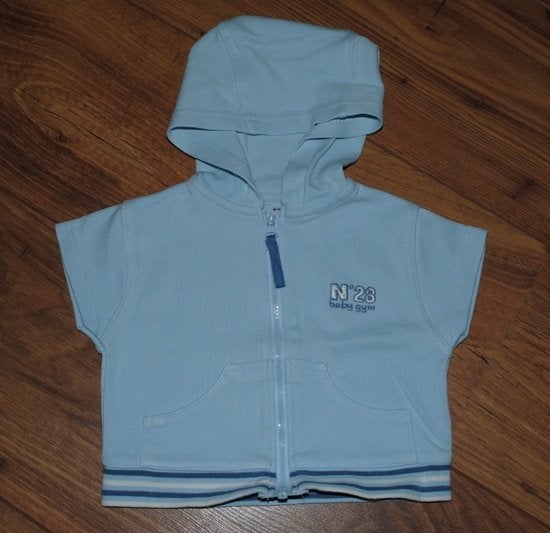 L.blauw sport vestje zomer hooded vest capuchonvest maat 50, Ophalen of Verzenden, Nieuw, Jongetje of Meisje, Truitje of Vestje