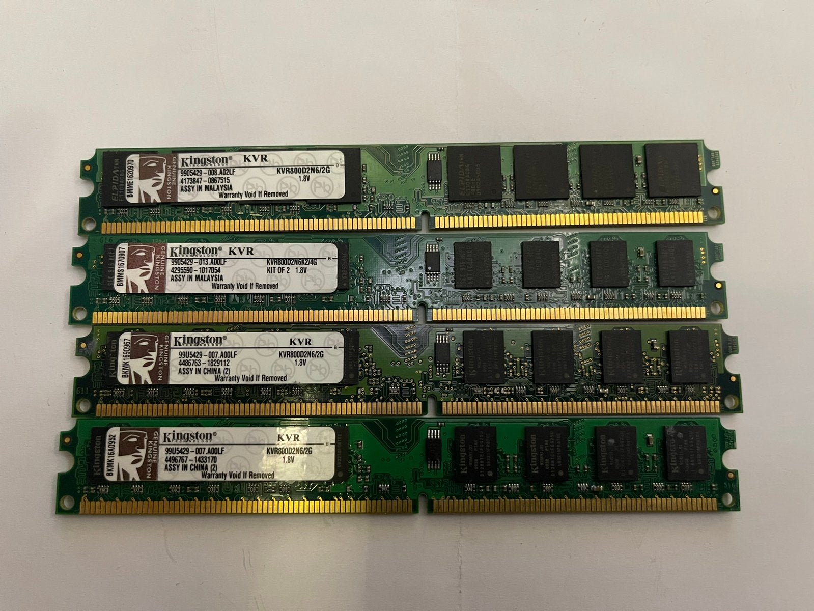 8gb (4x 2gb) DDR2 geheugen setje, Computers en Software, RAM geheugen, Ophalen of Verzenden, Zo goed als nieuw, DDR2, Desktop