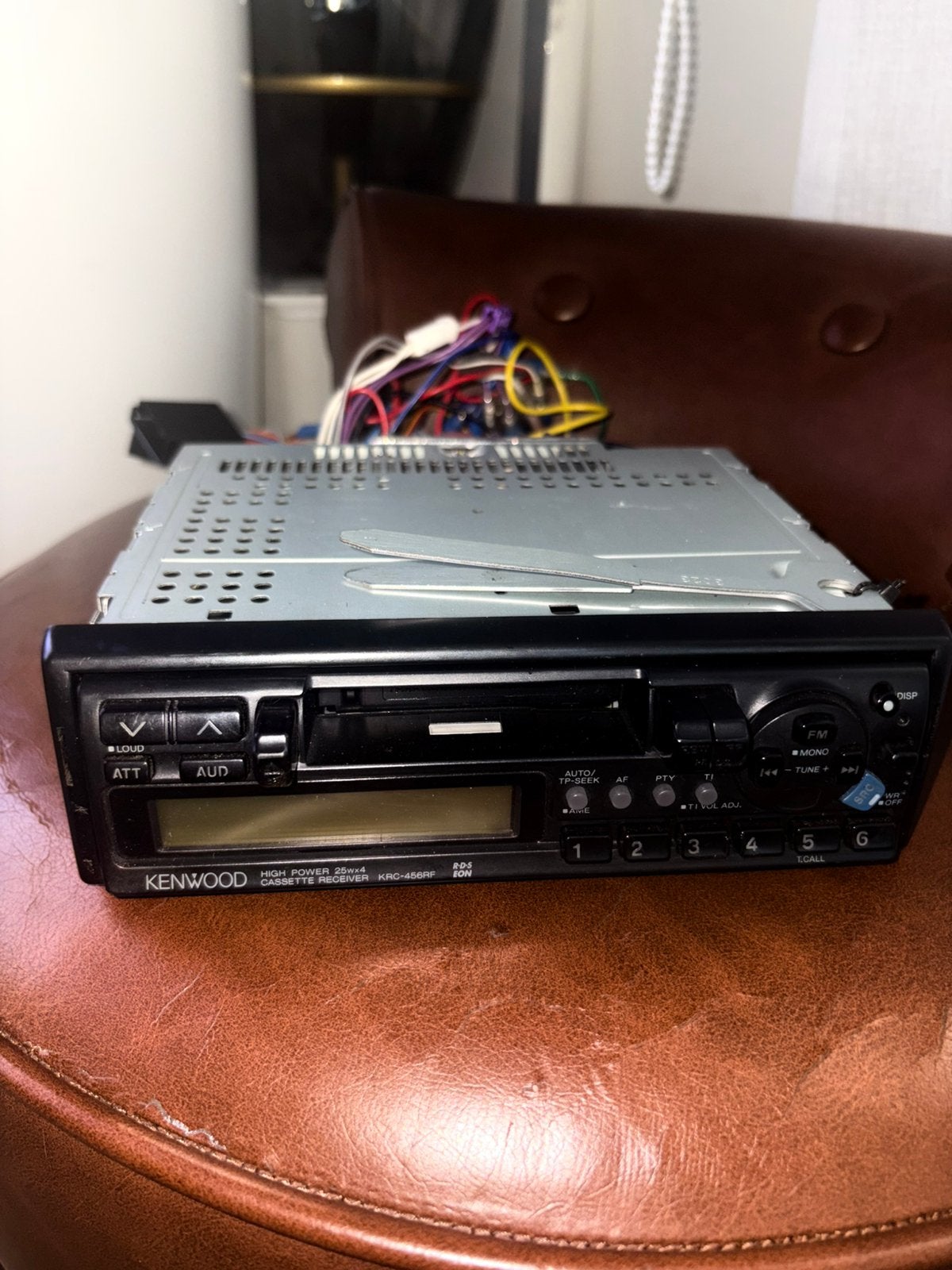 klassieke Kenwood KRC-456RF AM/FM autoradio cassettedeck, Ophalen of Verzenden, Zo goed als nieuw