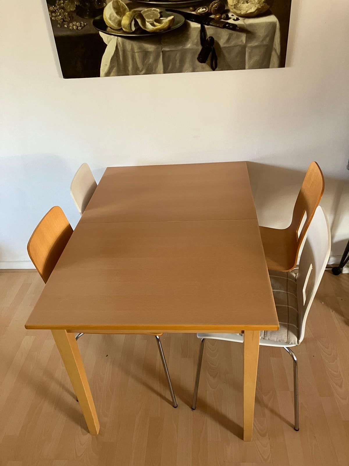 4 stoelen (incl. kussens) - hufterproof, Ophalen, Minder dan 50 cm, Gebruikt, Vierkant