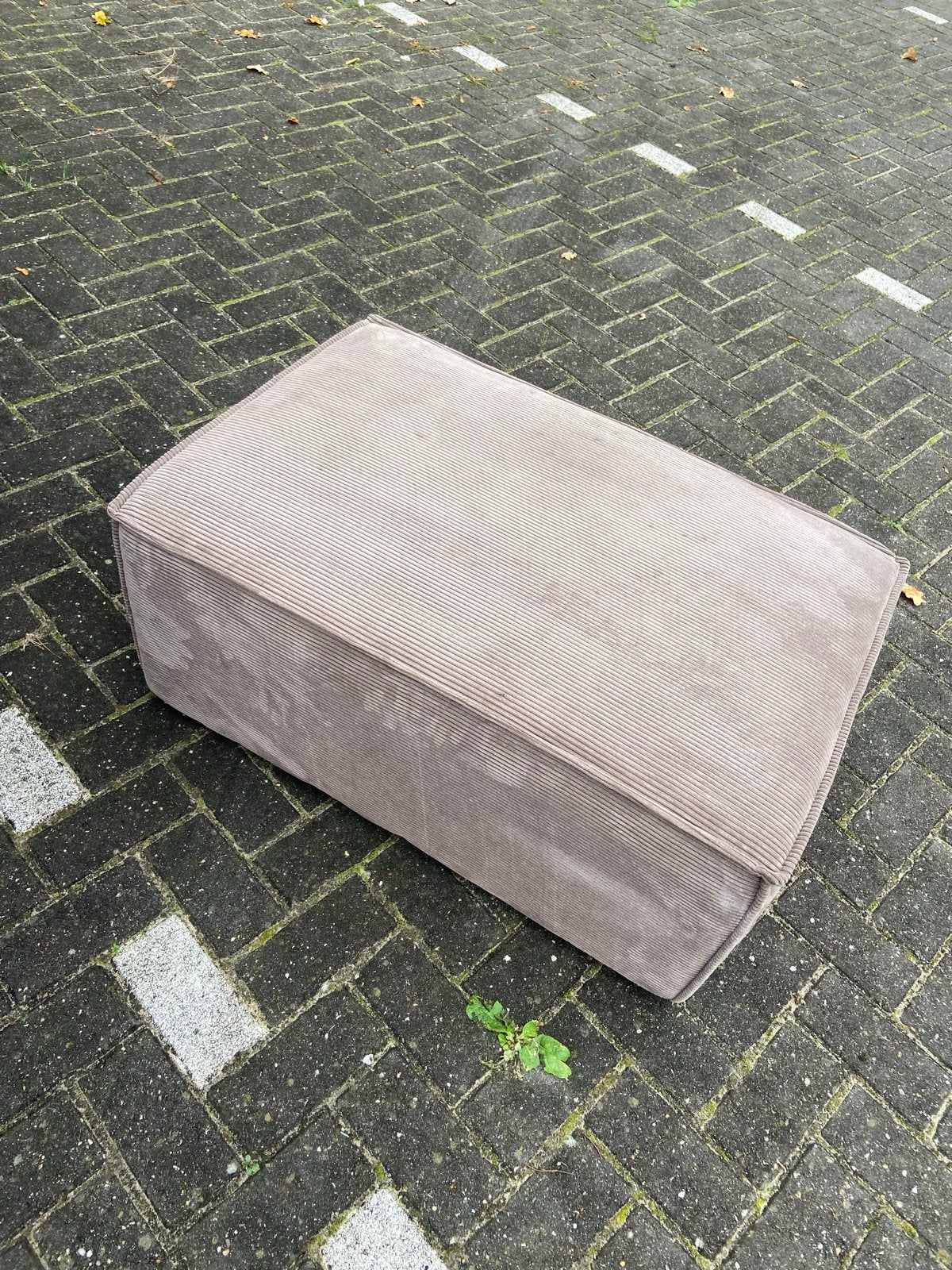 Nest Living Steffen Rechthoekige Poef Ribstof Bruin, Ophalen, Gebruikt, Minder dan 50 cm, 75 tot 100 cm