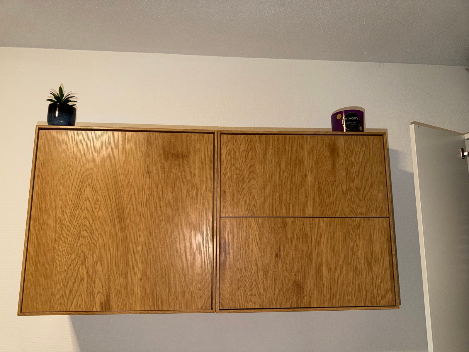 2 JYSK kasten bruin met deur en lades (55x55x33 cm), Ophalen, Gebruikt