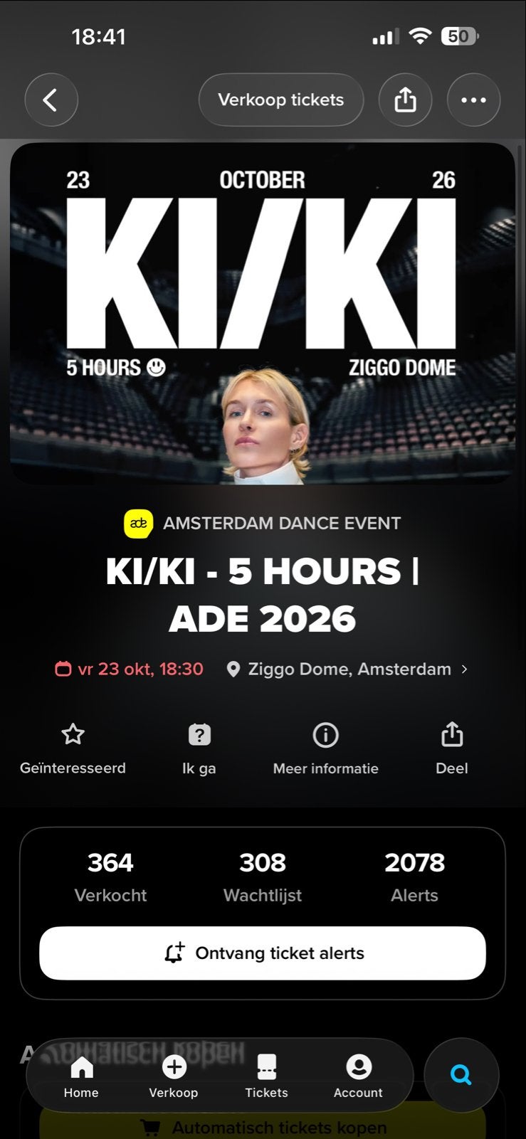 KI/KI - 5 hours | ADE 2026, Tickets en Kaartjes, Twee personen, Oktober