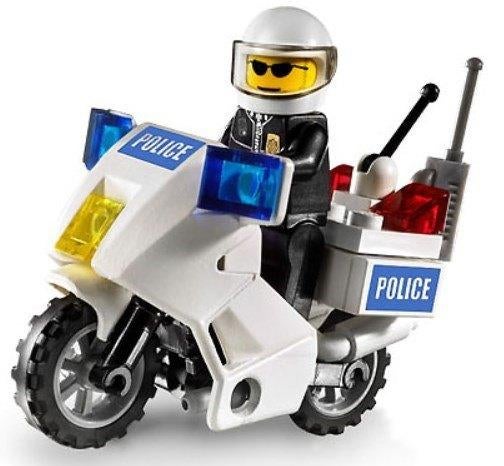 LEGO Police Motorcycle (7235-1, black-green sticker version), Ophalen of Verzenden