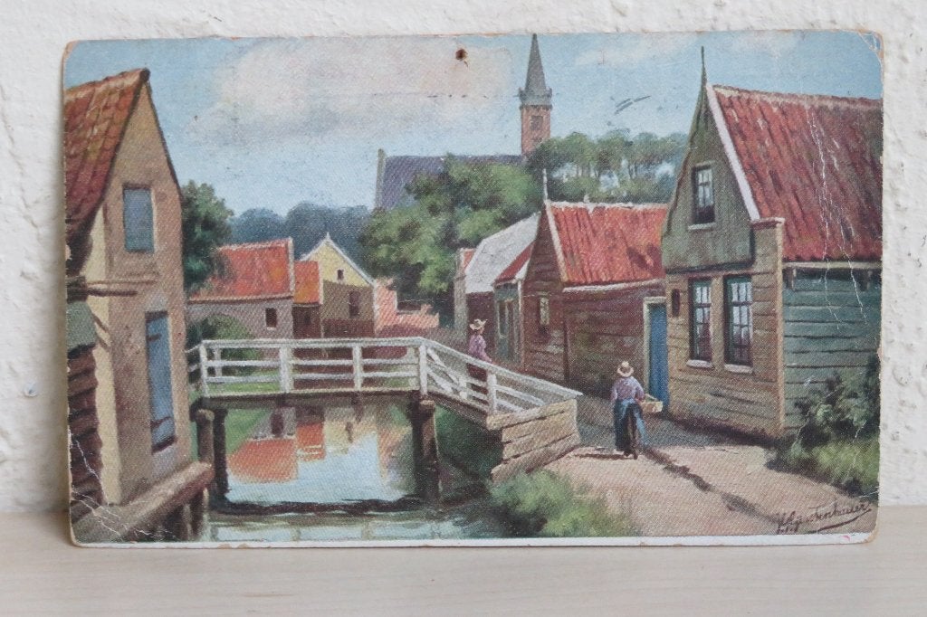 Leeuwarden-Jellema's Koffie- en Theehandel. Postzegel 1920, Verzamelen, Ophalen of Verzenden, Voor 1920, Gelopen, Friesland