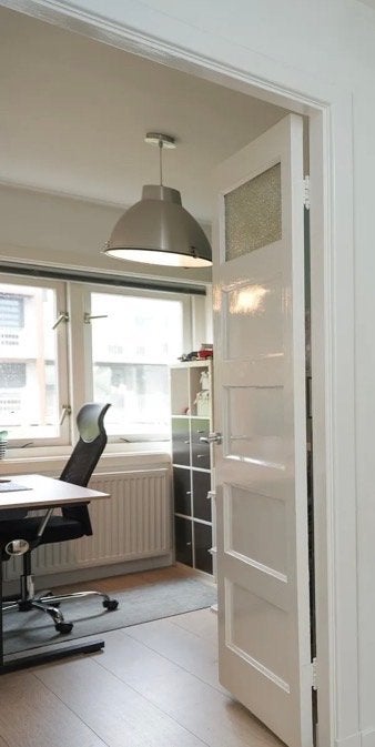 2 x Industriële hanglamp Karwei - Grijs metaal, Minder dan 50 cm, Ophalen of Verzenden, Zo goed als nieuw, Minder dan 25 cm