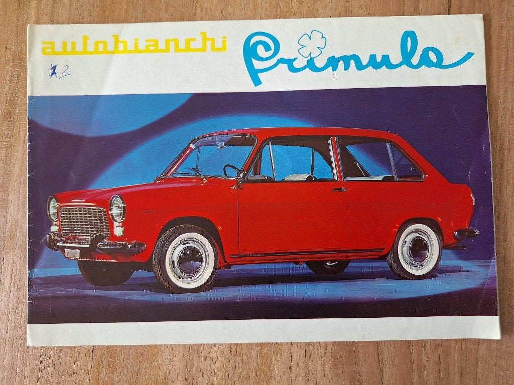 Autobianchi auto folder uit 1964, Boeken, Ophalen of Verzenden, Gelezen, Overige merken