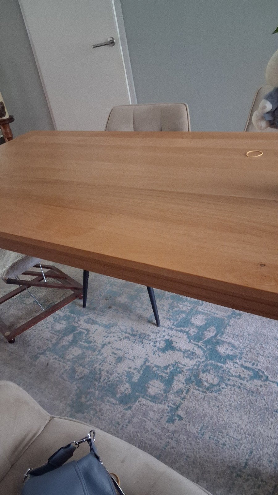 eikenhouten eettafel voor evt 6 persoons  ., Huis en Inrichting, Tafels | Eettafels, Eikenhout, 200 cm of meer, Vijf personen of meer
