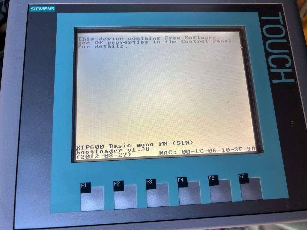 tk:Siemens KTP600 Basic MonoPN 6AV6647-0AB11-3AX0, Ophalen of Verzenden, Gebruikt
