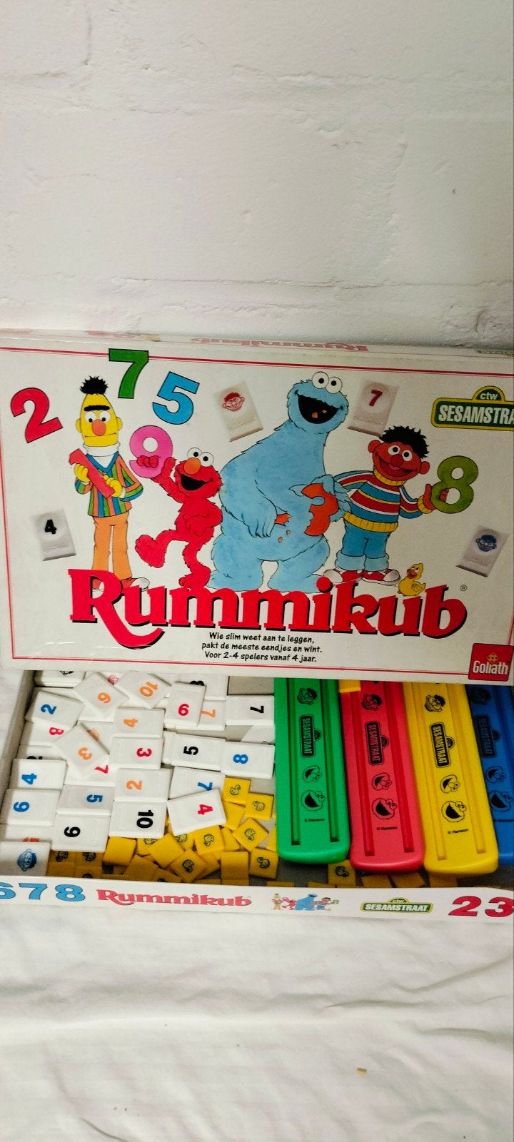 Rummikub Sesamstraat Editie - Compleet Gezelschapsspel, Drie of vier spelers, Ophalen, Gebruikt, Goliath