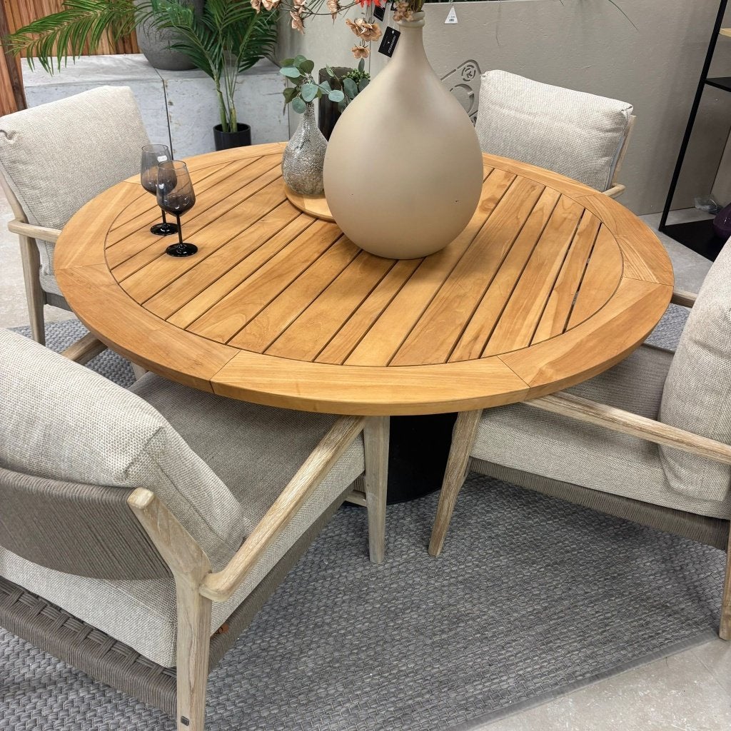 Julia Low-Dining set | Showroommodel, Ophalen, 4 zitplaatsen, Gebruikt, Teakhout