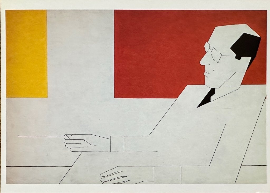 00039b  HENDRIK VALK ~ Portret van Piet Mondriaan (1964), Verzenden, 1980 tot heden, Ongelopen, Overige thema's