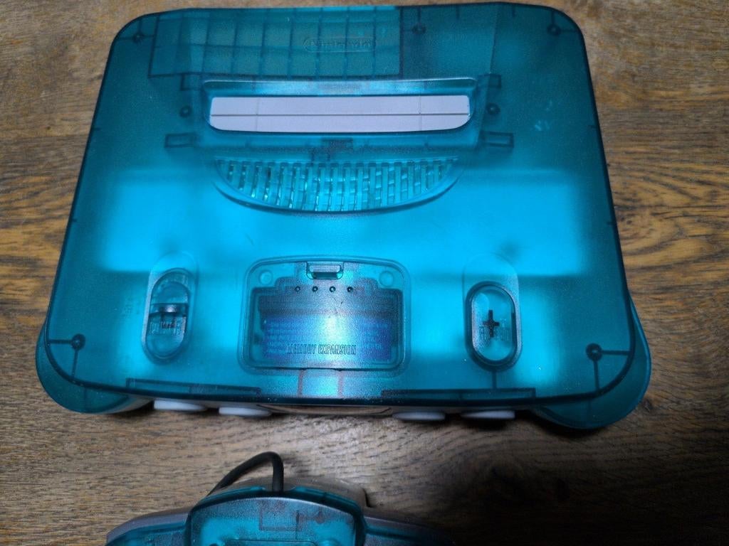 Nintendo 64 Transparant Blauw met Controller en Games, Spelcomputers en Games, Spelcomputers | Nintendo 64, Ophalen of Verzenden