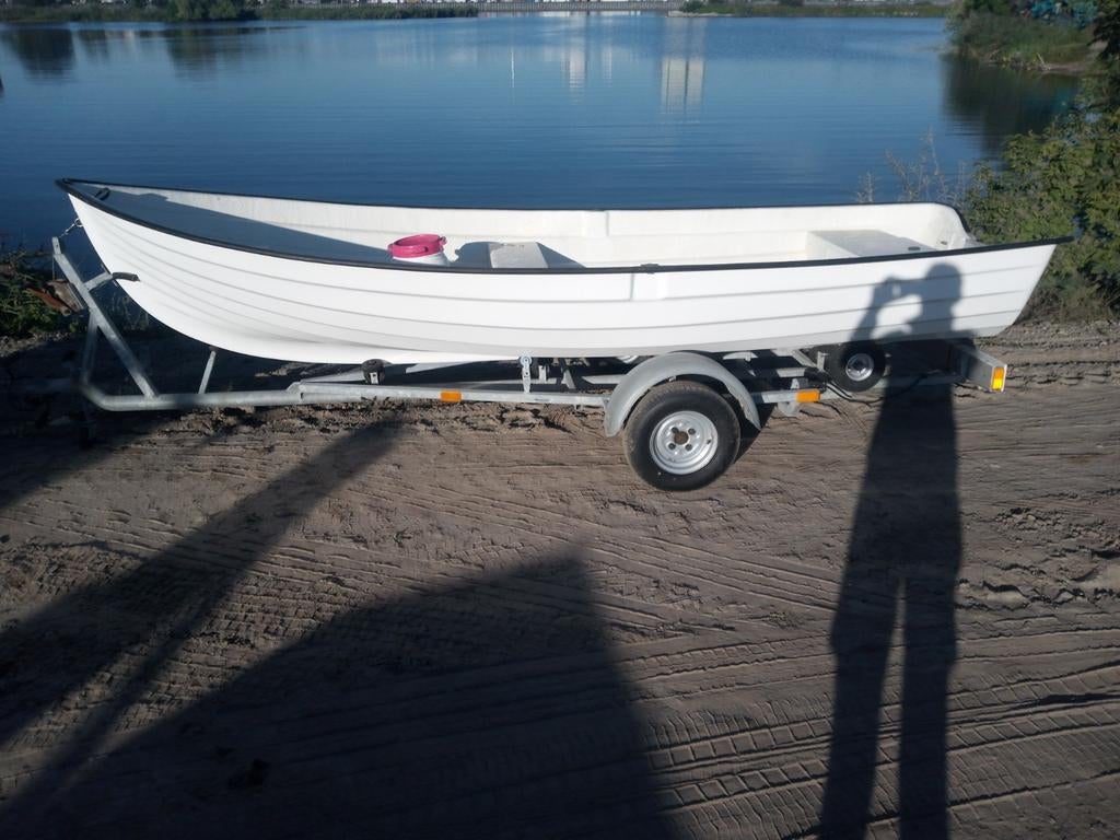 trailer met boot en 4 pk, Ophalen of Verzenden, Gebruikt