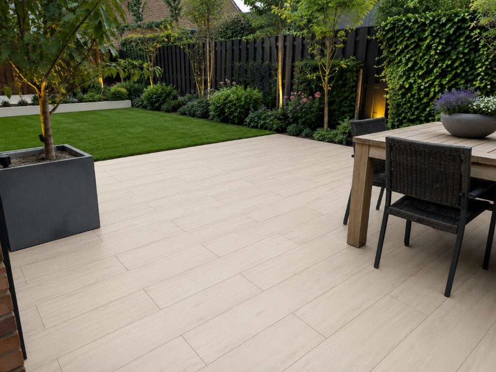 Dolomiti Ortisei 120x30x2 cm. keramische tegel - Houtlook, Tuin en Terras, Tegels en Klinkers, Ophalen, Nieuw, Keramiek, Terrastegels