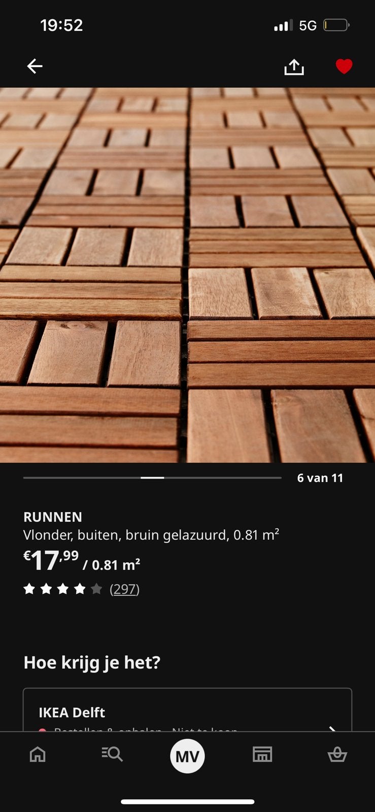 GEZOCHT met spoed, 10-15 stuks ikea Runnen, Ophalen, Gebruikt, Hout