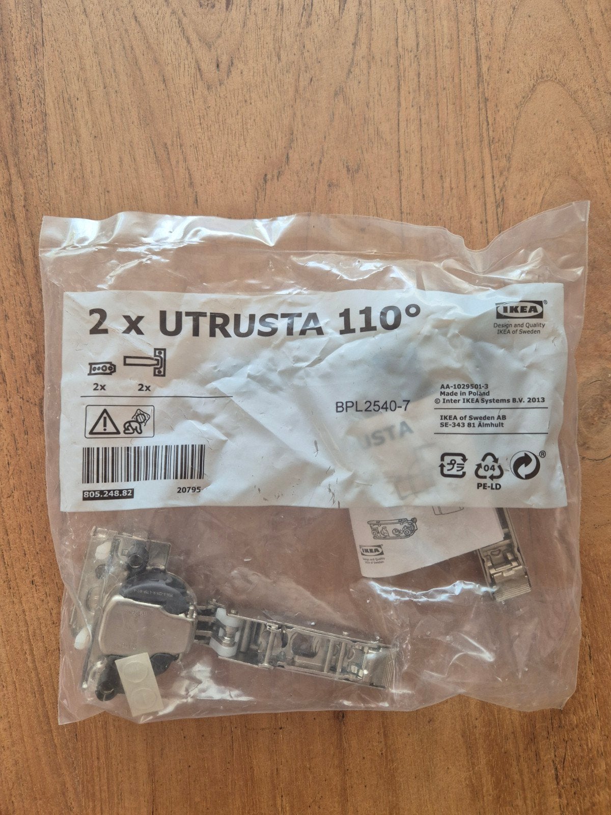 IKEA UTRUSTA Scharnieren 110 graden, Ophalen of Verzenden, Nieuw, Scharnier