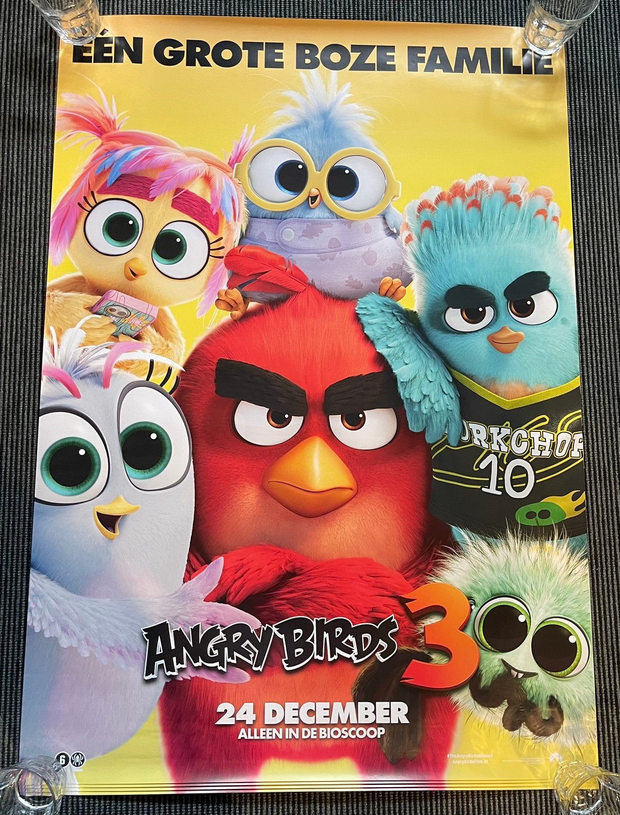 Angry Birds 3 Filmposter 100 x 70 cm dubbelzijdig, Verzamelen, Ophalen of Verzenden, Zo goed als nieuw, Deurposter of groter, Film en Tv
