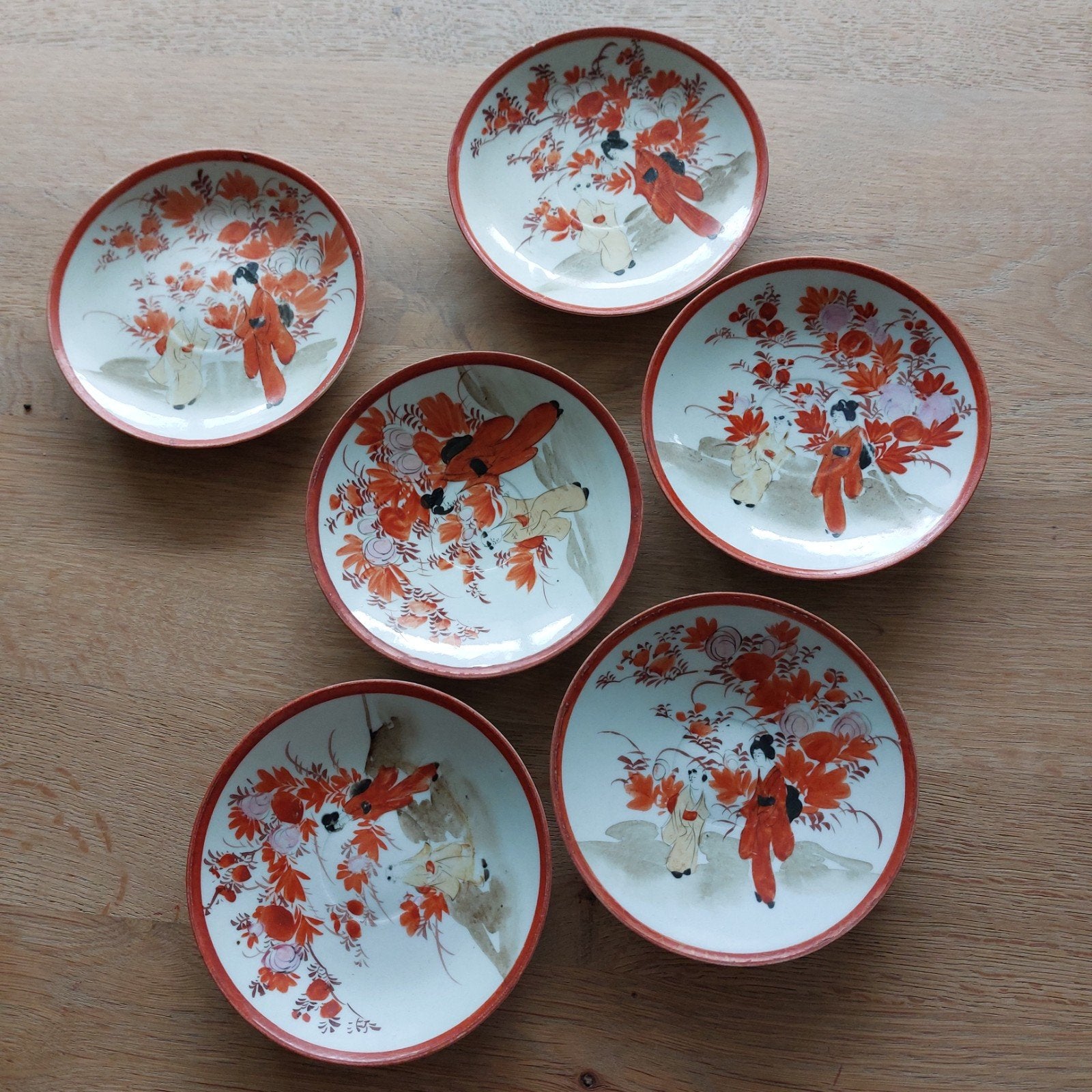 Japans kop en schotels 5 stuks, Ophalen, Gebruikt