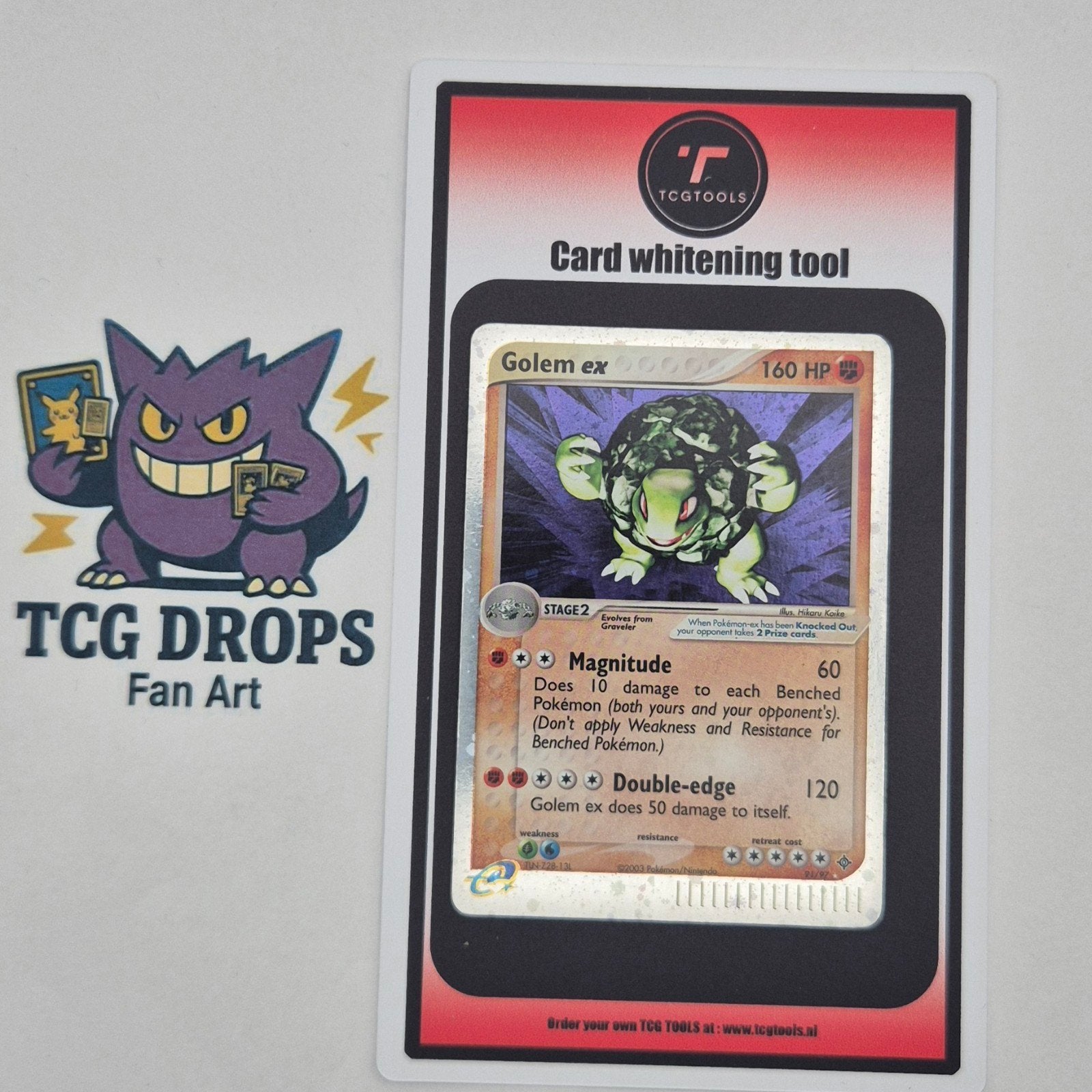 Golem EX 91/97 EX Dragon, Ophalen of Verzenden, Gebruikt, Losse kaart, Foil